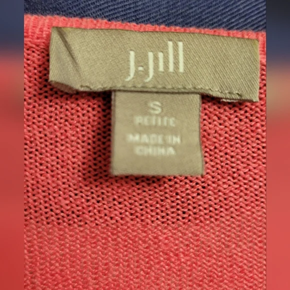 J. Jill Coral Pink Women's Cardigan Sweater - Picture 3 of 5